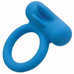 CalExotics Silicone Rechargeable Double Trouble Erection Ring, Black