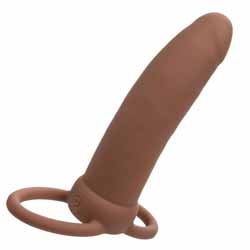Performance Maxx Rechargeable Thick Dual Penetrator, 5.5 Inch, Chocolate