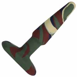 A-Play Groovy Silicone Anal Plug, 4 Inch, Camouflage