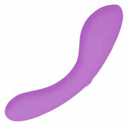 Swan Glow in the Dark Mini Wand Intimate Massager, 4.75 Inch, Purple
