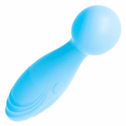 Sky Heavenly Rechargeable Silicone Massager, 6.75 Inch, Blue