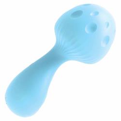 Sky Magic Mushroom Rechargeable Dual Motor Wand, 5 Inch, Blue