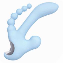 Sky Cirrus Three-Way Dual-Motor Tapping Vibrator, 8 Inch, Blue