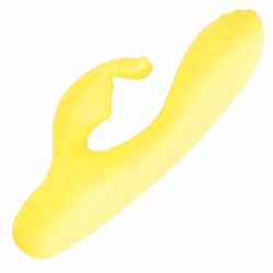 Sorbet Rechargeable Silicone Rabbit Vibrator, 5.75 Inch, Lemon Sorbet Rechargeable Silicone Rabbit Vibrator, 5.75 Inch, Lemon