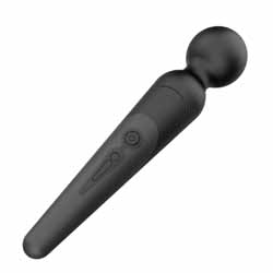 Nasstoys Amazing Wizwand Dual Ended Rechargeable Wand, 12 Inch, Black