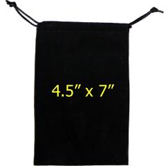 OptiSex Medium Velvet Storage Pouch, 4.5 Inch by 7 Inch, Black