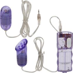 CalExotics Double Play Dual Massagers for Intimate Stimulation, Purple